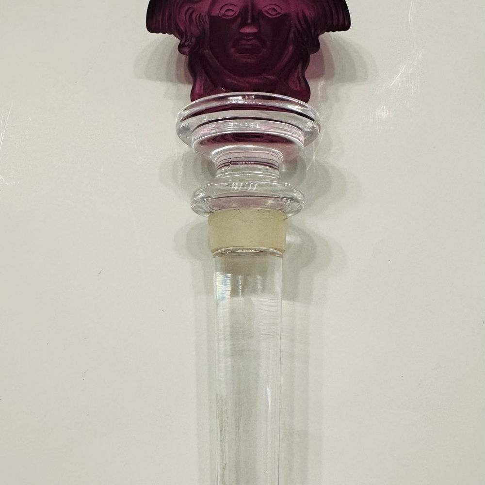 Versace Purple and Clear Glass Bottle Stopper